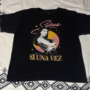 Black Graphic T-Shirt Selena Si Una Vez Youth Sz 13/14